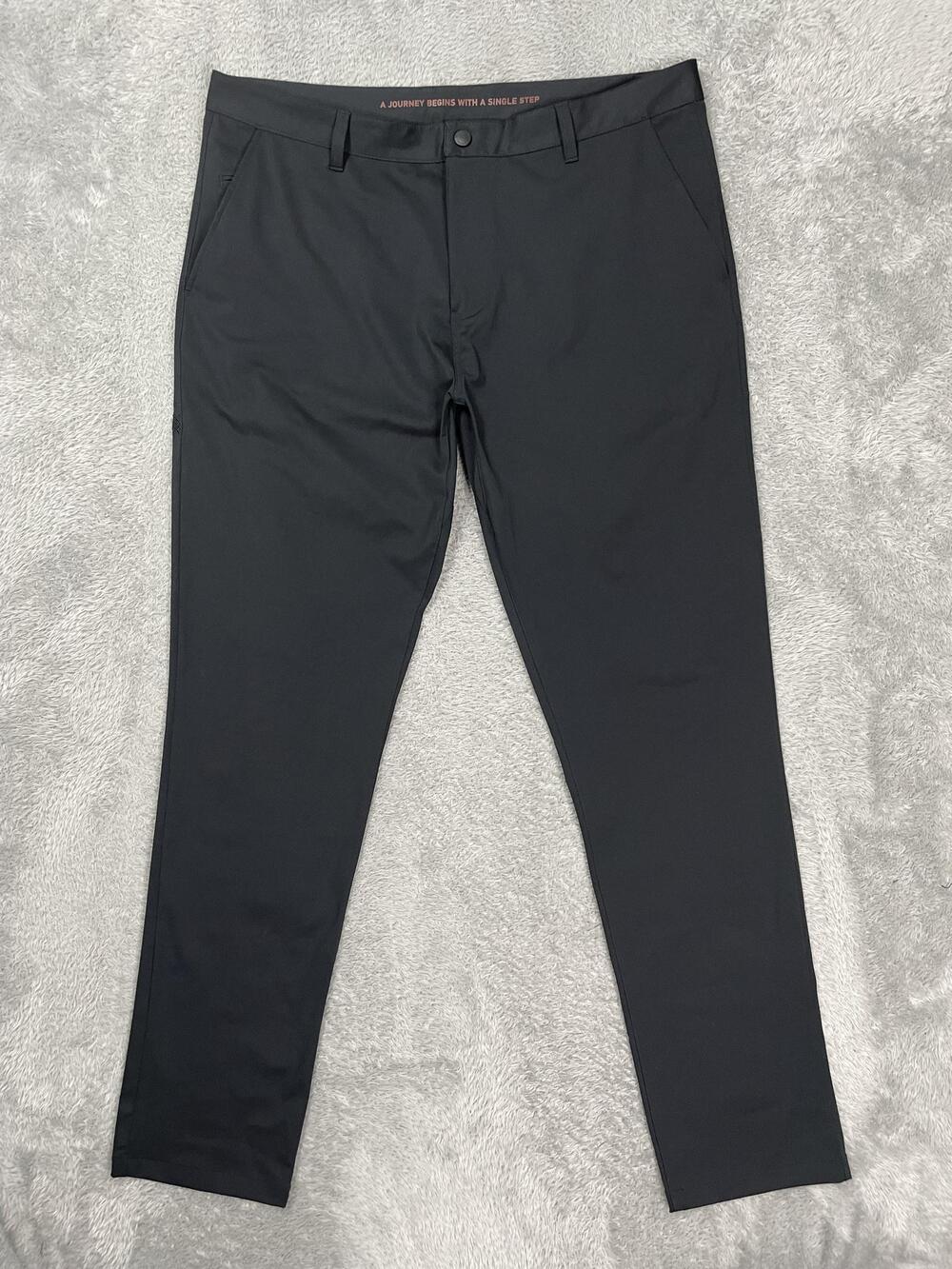 Rhone Chino Pants Mens 38x32* Black Slim Fit Microfiber Travel Casual Office